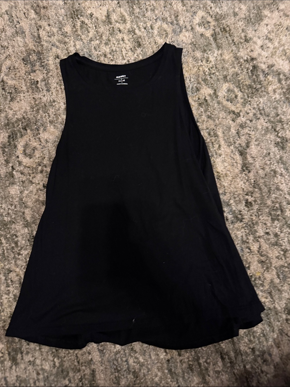 Black Sleeveless Tank Top